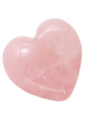 Pink Rose Quartz Heart Shaped Stone Love Gemstone Pocket Rock Worry Gem Gift New